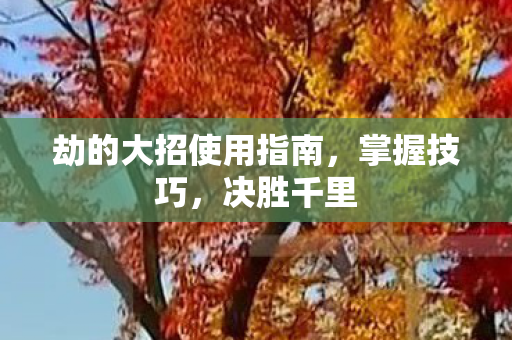 劫的大招使用指南图片
