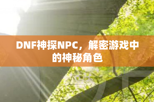 解密游戏中的神秘角色图片