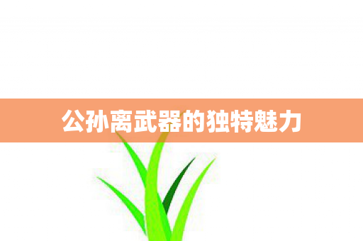 公孙离武器的独特魅力图片