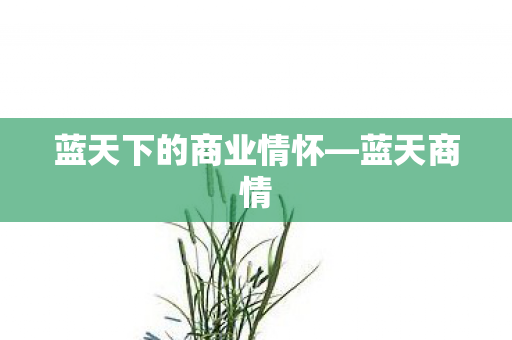 蓝天下的商业情怀图片