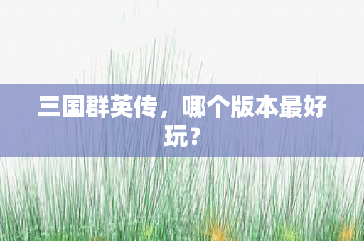 哪个版本最好玩图片