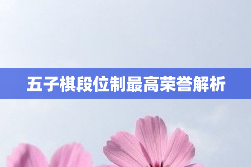 五子棋段位制最高荣誉解析图片