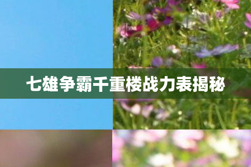 七雄争霸千重楼战力表揭秘图片