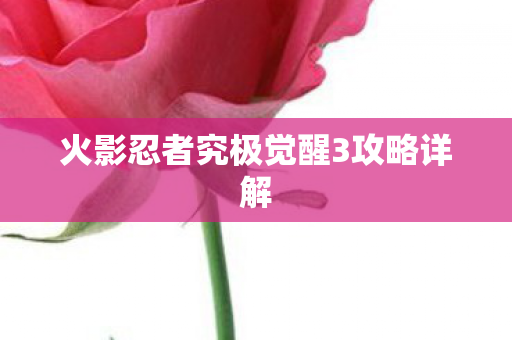 火影忍者究极觉醒3攻略详解图片