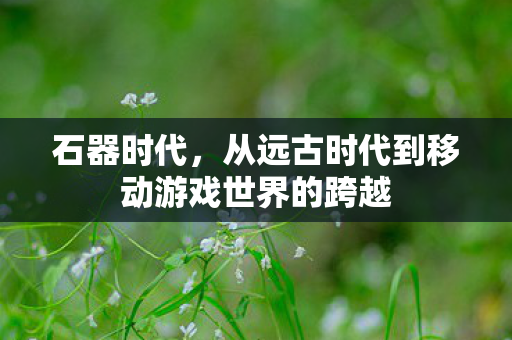 从远古时代到移动游戏世界的跨越图片