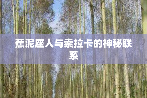 蕉泥座人与索拉卡的神秘联系图片