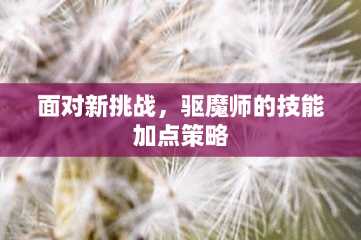 驱魔师的技能加点策略图片