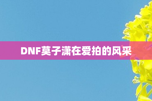 DNF莫子潇在爱拍的风采图片