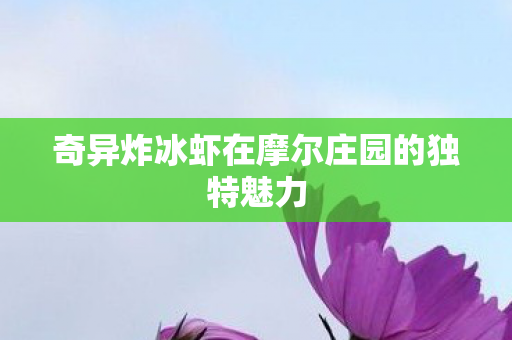 奇异炸冰虾在摩尔庄园的独特魅力图片