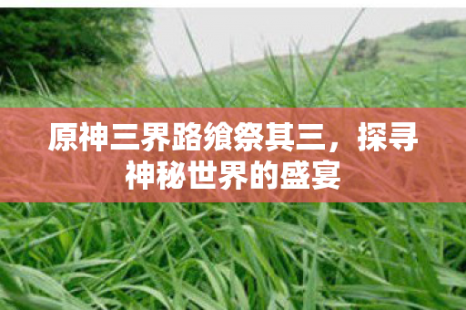 原神三界路飨祭其三图片