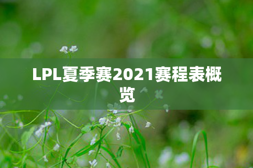 LPL夏季赛2021赛程表概览