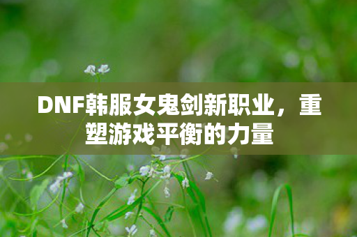 DNF韩服女鬼剑新职业图片