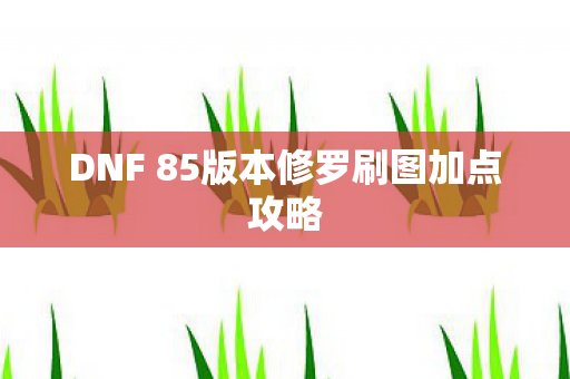 DNF 85版本修罗刷图加点攻略图片