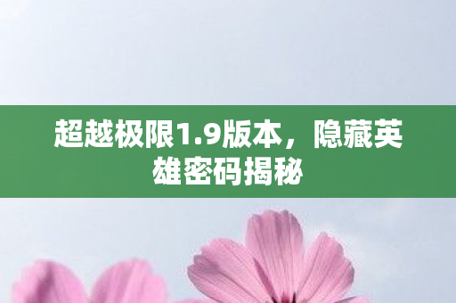 隐藏英雄密码揭秘图片