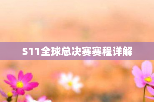 S11全球总决赛赛程详解图片