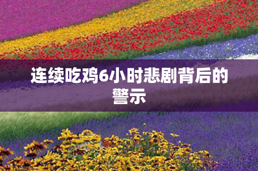 连续吃鸡6小时悲剧背后的警示图片