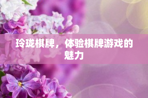 体验棋牌游戏的魅力图片