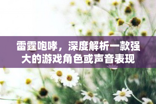 深度解析一款强大的游戏角色或声音表现图片