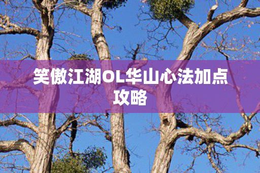 笑傲江湖OL华山心法加点攻略图片