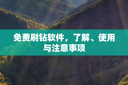 使用与注意事项图片