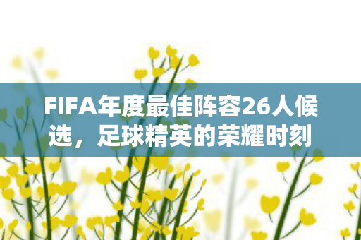 FIFA年度最佳阵容26人候选图片