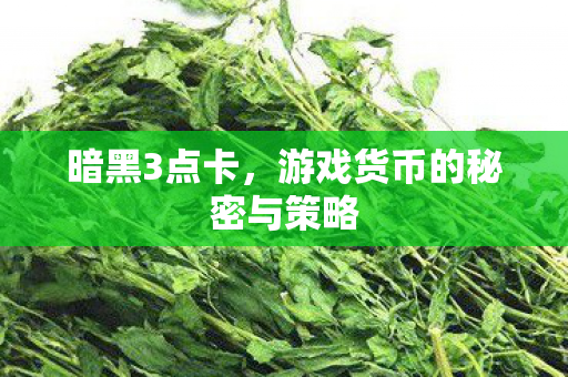 游戏货币的秘密与策略图片