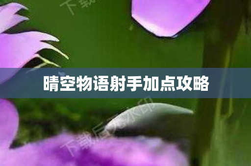 晴空物语射手加点攻略图片