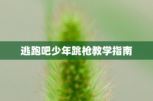 逃跑吧少年跳枪教学指南图片