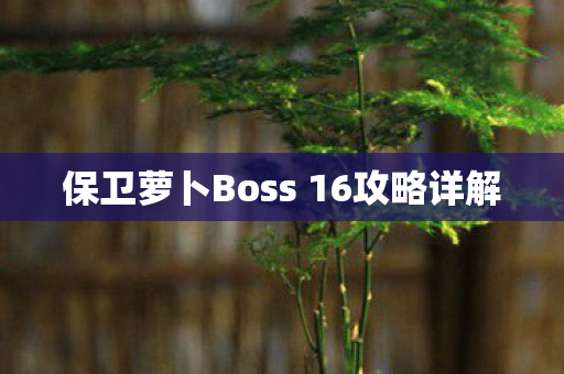 保卫萝卜Boss 16攻略详解图片