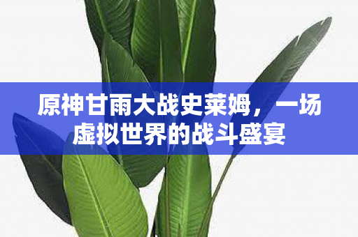 一场虚拟世界的战斗盛宴图片