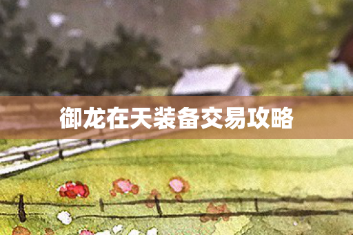 御龙在天装备交易攻略图片