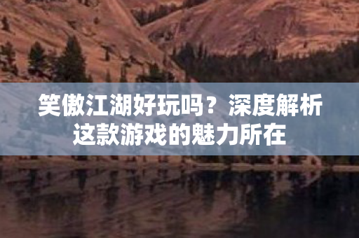 深度解析这款游戏的魅力所在图片