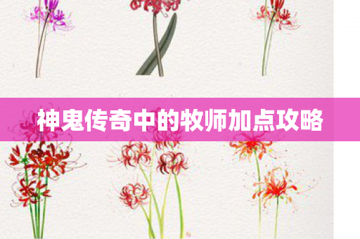 神鬼传奇中的牧师加点攻略图片