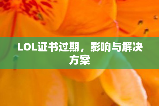 LOL证书过期图片