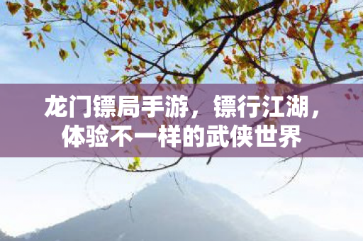 体验不一样的武侠世界图片