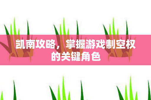 掌握游戏制空权的关键角色图片