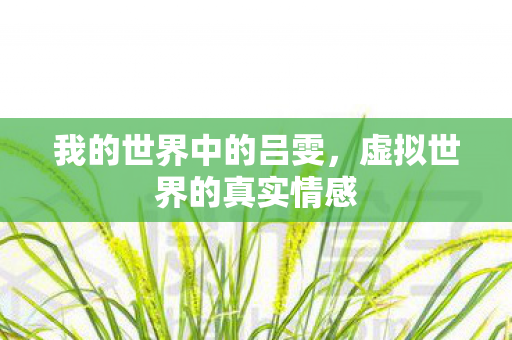 虚拟世界的真实情感图片