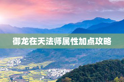 御龙在天法师属性加点攻略图片
