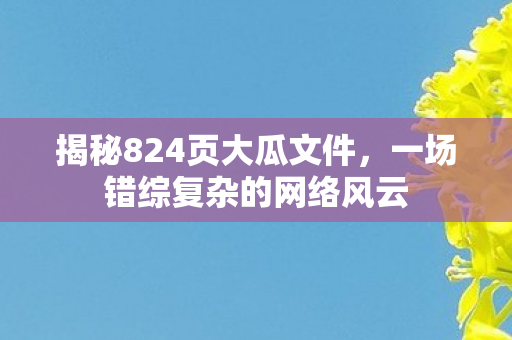 一场错综复杂的网络风云图片