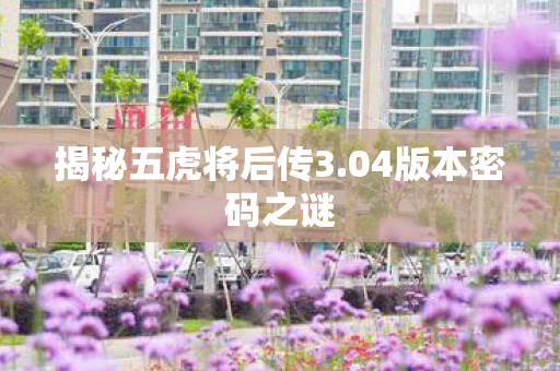 揭秘五虎将后传3图片