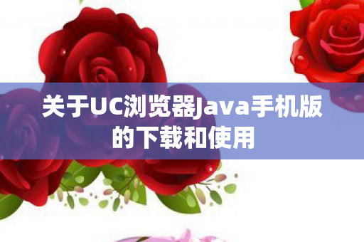关于UC浏览器Java手机版的下载和使用图片