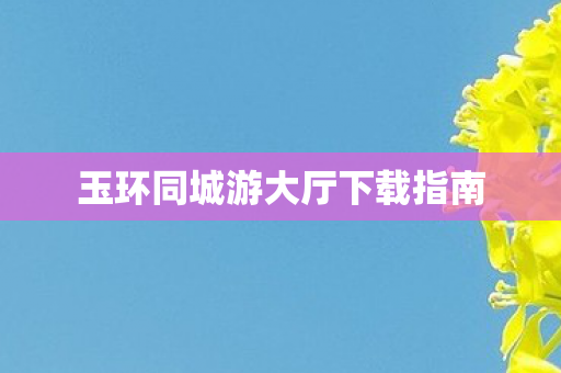 玉环同城游大厅下载指南图片