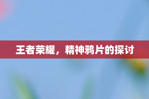 精神鸦片的探讨图片