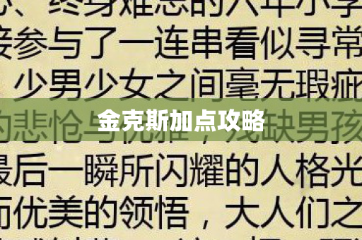 金克斯加点攻略图片