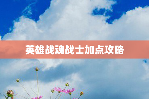 英雄战魂战士加点攻略图片