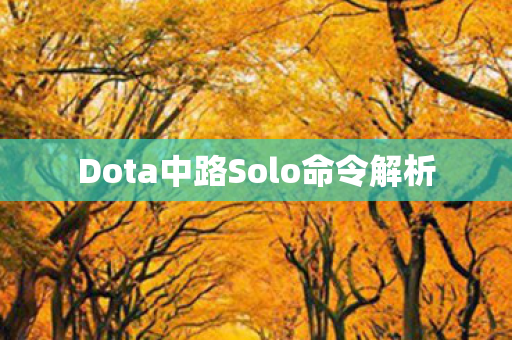 Dota中路Solo命令解析图片
