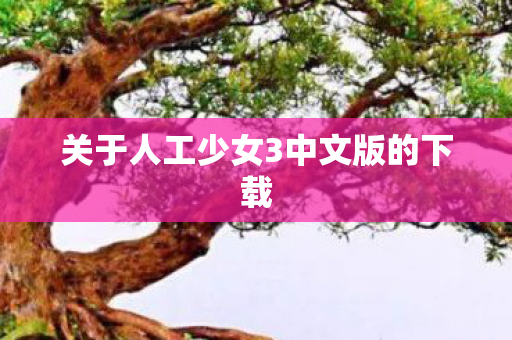 关于人工少女3中文版的下载图片