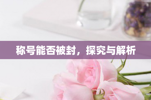 称号能否被封图片