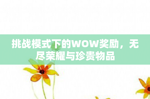 挑战模式下的WOW奖励图片