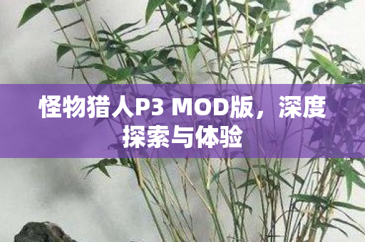 怪物猎人P3 MOD版图片